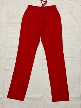 Nique Women's Bright Red Cargo Jeans with Elastic Waist